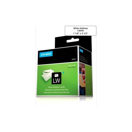 DYMO® LW Address Labels 1 1/8 X 3 1/2 Black On White - Pkg Qty 10